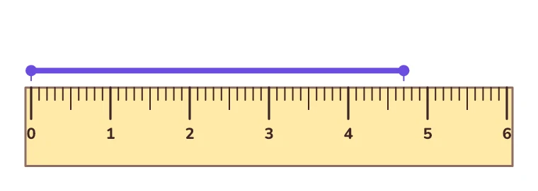 Odcinek długości 4,7 cm